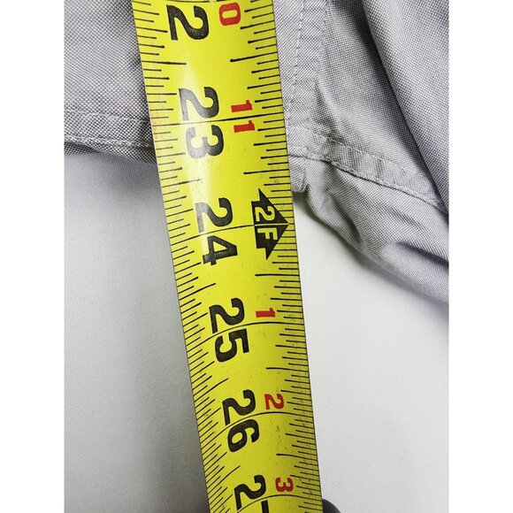 Hugo Boss Regular Fit Size Large Mens Gray Embroidered Chest Logo Button Down - Picture 2 of 10